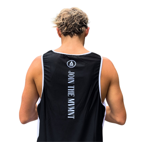Maple Movement Run Singlet — Black