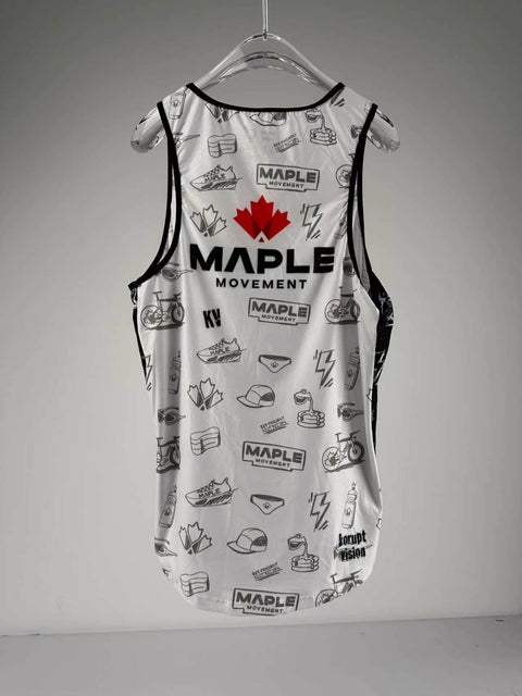 Maple Movement Sticker Pattern Run Singlet — back