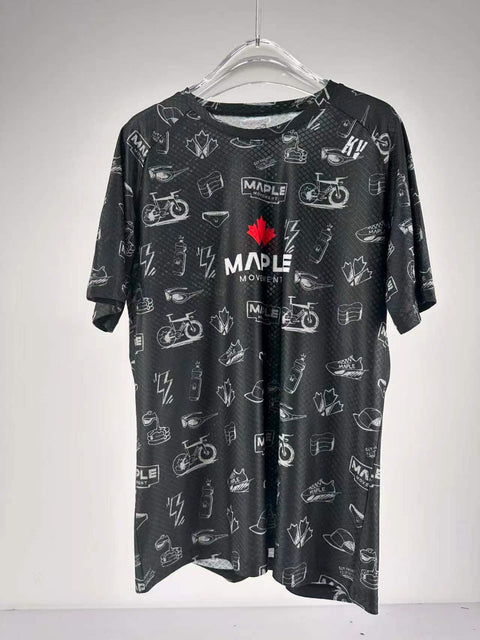 Maple Movement Sticker Pattern Run Tee — front