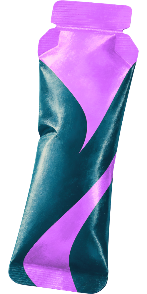 A typical energy gel sachet