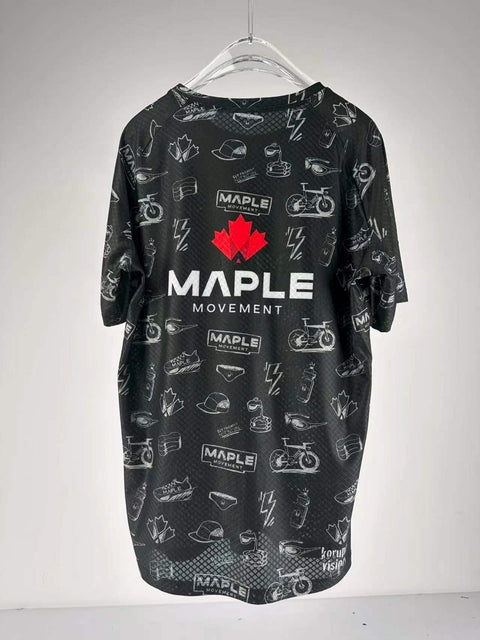 Maple Movement Sticker Pattern Run Tee — back